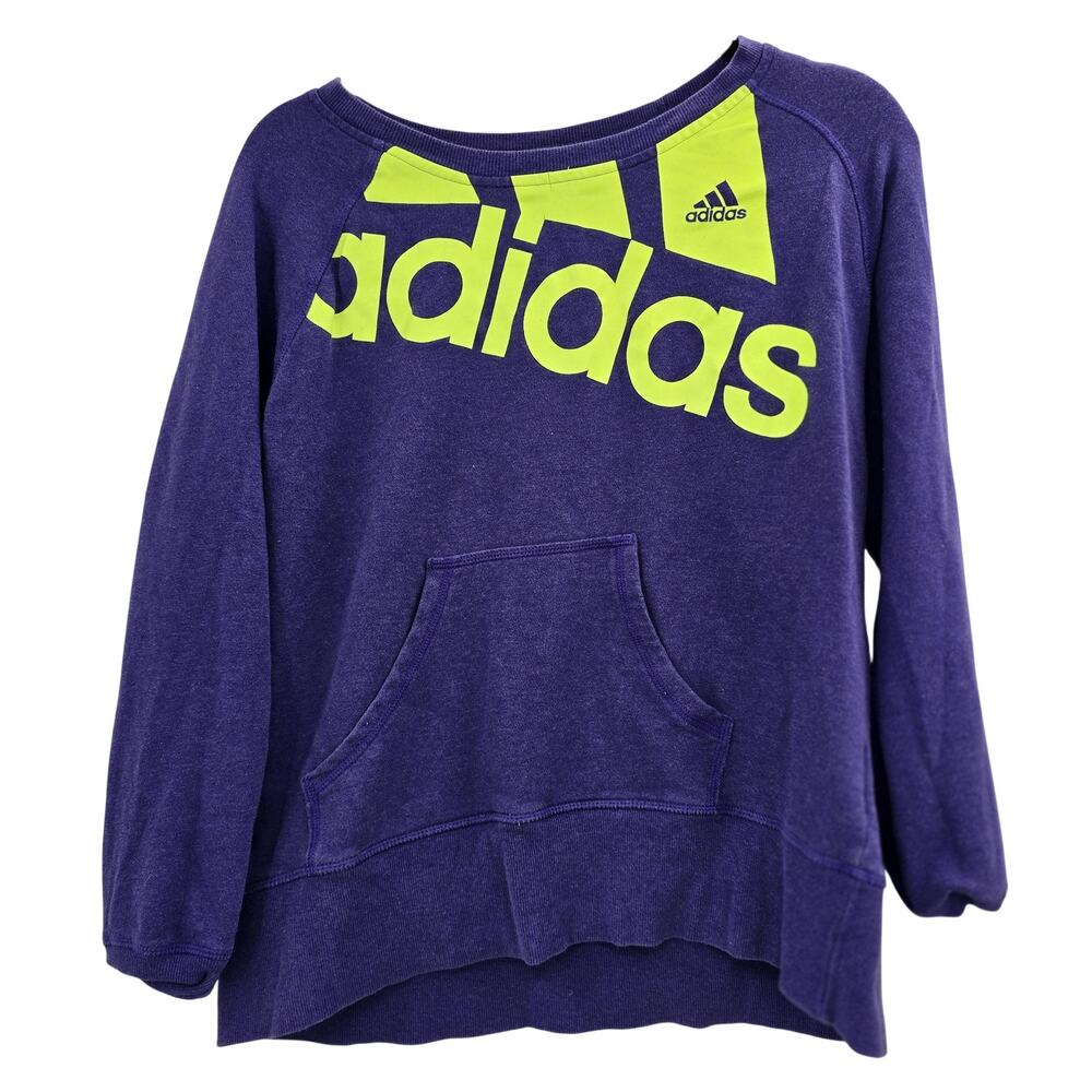 Adidas Purple Pullover Sweatshirt Womens Large Athleisure